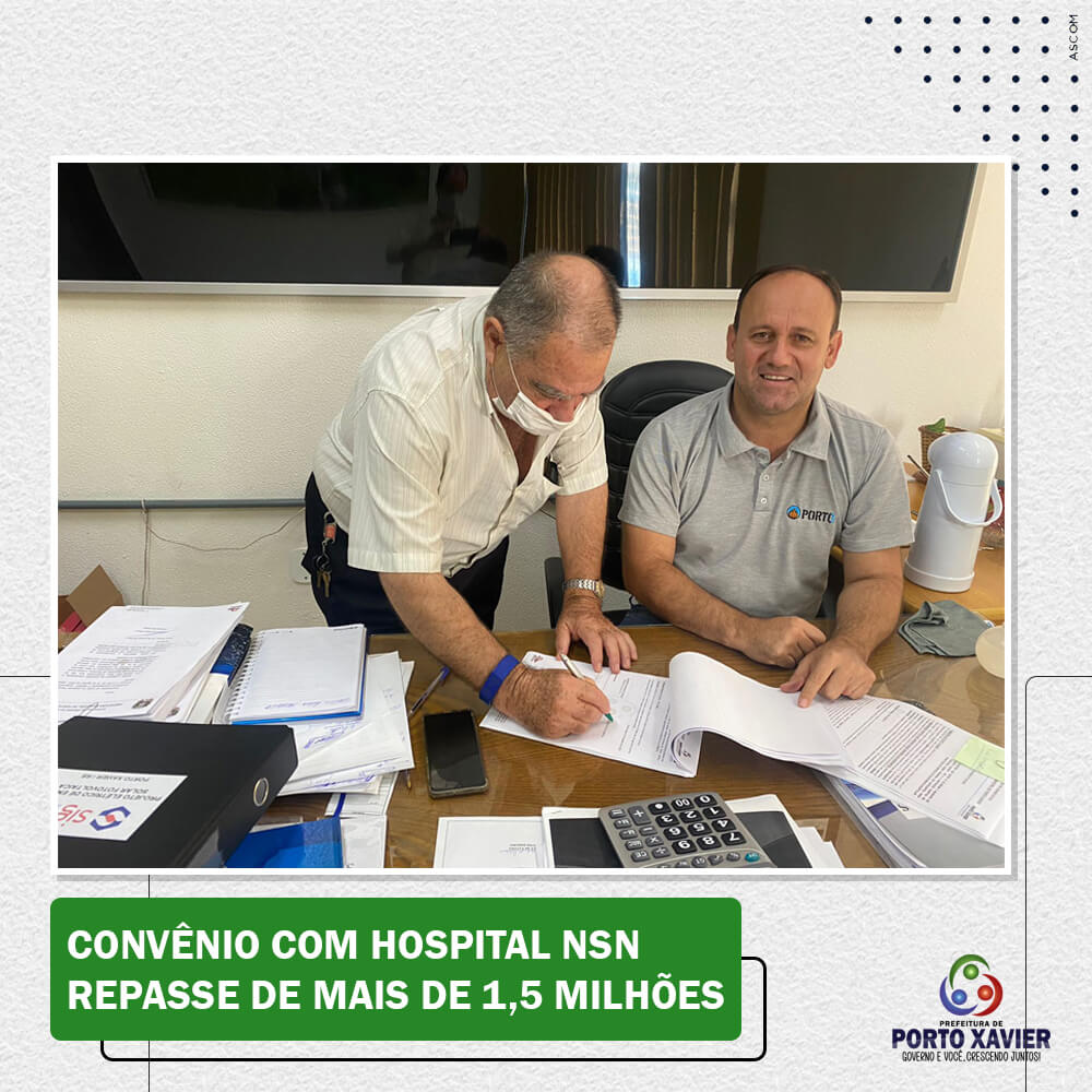 PREFEITURA REPASSARÁ MAIS DE 1,5 MILHÕES AO HOSPITAL NSN EM 2022